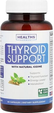 Thumbnail - Healths Harmony, Thyroid Support With Natural Iodine, Unterstützung der Schilddrüse mit natürlichem Jod, 60 Kapseln
