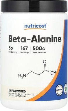 Thumbnail - Nutricost, Beta-Alanin, geschmacksneutral, 500 g (17,9 oz.)