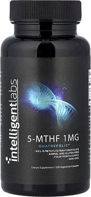 Thumbnail - Intelligent Labs, 5-MTHF, 1 mg, 120 pflanzliche Kapseln