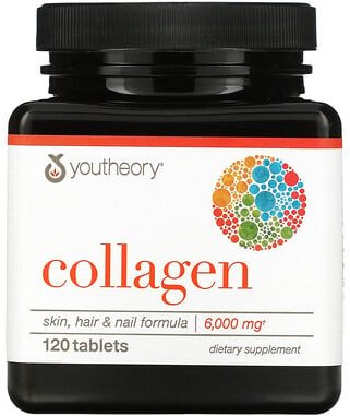 Youtheory, Collagen, Kollagen, 120 Tabletten