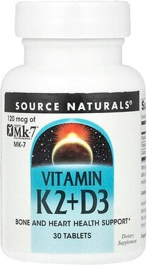 Thumbnail - Source Naturals, Vitamin K2+D3, 30 Tabletten