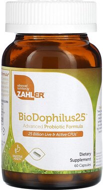 Thumbnail - Zahler, BioDophilus25, Advanced Probiotic Formula, verbesserte Probiotika-Formel, 25 Milliarden KBE, 60 Kapseln