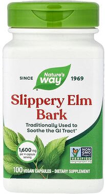 Thumbnail - Nature's Way, Glatte Ulme Rinde, 100 vegane Kapseln (400 mg pro Kapsel)