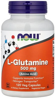 NOW Foods, L-Glutamine, L-Glutamin, 500 mg, 120 pflanzliche Kapseln