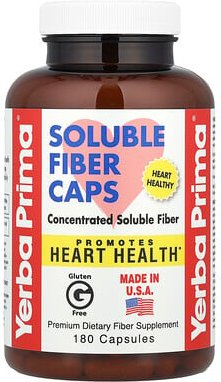 Yerba Prima, Soluble Fiber Caps, Kapseln mit löslichen Ballaststoffen, 180 Kapseln