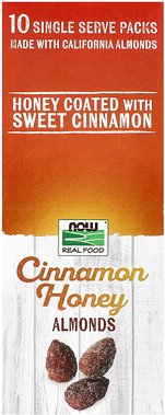 NOW Foods, Cinnamon Honey Almonds, Zimt-Honig-Mandeln, 10 Einzelportionspackungen, 35 g (1,25 oz.) Päckchen