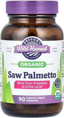 Thumbnail - Oregon's Wild Harvest, Organic Saw Palmetto, Bio-Sägepalmenbeere, 90 vegane Bio-Kapseln (585 mg pro Kapsel)
