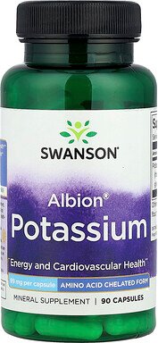 Thumbnail - Swanson, Albion® Potassium, Kalium, 99 mg, 90 Kapseln