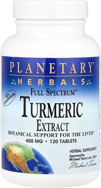 Planetary Herbals, Full Spectrum™ Turmeric Extract, Kurkumaextrakt, 450 mg, 120 Tabletten