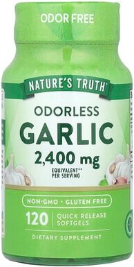 Thumbnail - Nature's Truth, Odorless Garlic, geruchloser Knoblauch, 120 Weichkapseln mit schneller Freisetzung (1.200 mg pro Weichka...