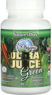Thumbnail - NaturesPlus, Organic Ultra Juice Green, 90 Bio-Zweischicht-Tabletten