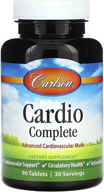 Carlson, Cardio Complete, Advanced Cardiovascular Multi, 90 Tabletten