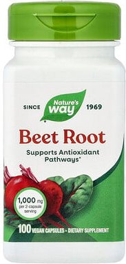 Nature's Way, Beet Root, Rote-Bete-Wurzel, 100 vegane Kapseln (500 mg pro Kapsel)