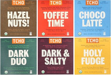 TCHO, Dark and Oat Milk Chocolate Gift Box, dunkle und Hafermilchschokolade in Geschenkbox, 18 Riegel, je 0,83 oz