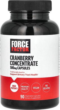 Force Factor, Cranberry Concentrate, Cranberry-Konzentrat, 500 mg, 90 pflanzliche Kapseln