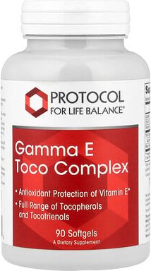 Protocol for Life Balance, Gamma E Toco Complex, Gamma-E-Toco-Komplex, 90 Weichkapseln