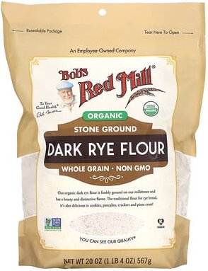 Bob's Red Mill, Dunkles Bio-Roggenmehl, Vollkorn, 567 g (20 oz.)