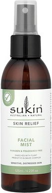 Sukin, Skin Relief, Facial Mist, Gesichtsspray zur Linderung der Haut, für empfindliche, strapazierte Haut, ohne Duftsto...