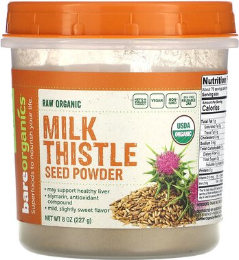 BareOrganics, Raw Organic Mariendistelsamenpulver, 227 g (8 oz.)