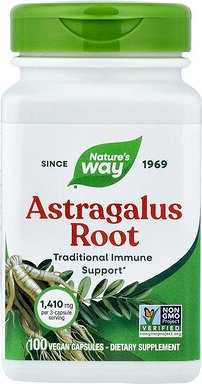 Nature's Way, Astragalus Root, Tragantwurzel, 100 vegane Kapseln (470 mg pro Kapsel)