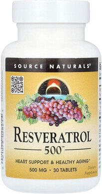 Source Naturals, Resveratrol 500™, 500 mg, 30 Tabletten
