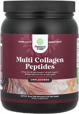 Thumbnail - Nature's Craft, Multi Collagen Peptides, Unflavored, Multi-Kollagen-Peptide, geschmacksneutral, 454 Gramm (16 oz.)