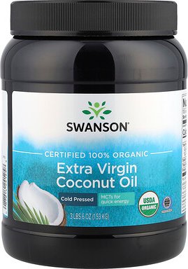 Thumbnail - Swanson, Zertifiziertes 100% Bio-Kokosnussöl extra vergine, 1,53 kg (3 lbs. 6 oz.)