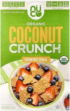 NUCO, Organic Coconut Crunch, knuspriges Bio-Kokosnuss-Müsli, ohne Getreide, 300 g (10,58 oz.)