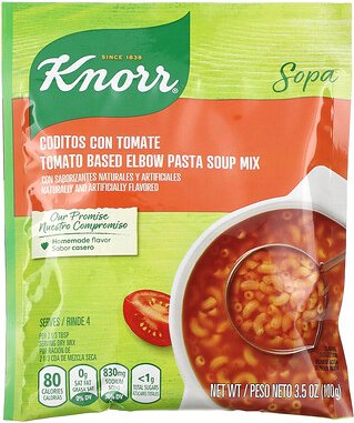Knorr, Ellenbogen-Nudelsuppe auf Tomatenbasis, 100 g (3,5 oz.)