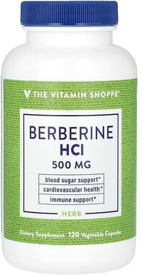The Vitamin Shoppe, Berberine HCI, Berberin HCI, 500 mg, 120 pflanzliche Kapseln