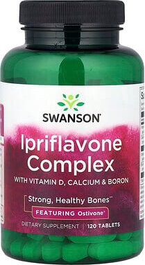 Thumbnail - Swanson, Ipriflavon-Komplex mit Vitamin D, Calcium und Bor, 120 Tabletten