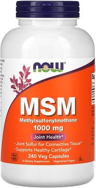 NOW Foods, MSM, Methylsulfonylmethan, 1.000 mg, 240 pflanzliche Kapseln