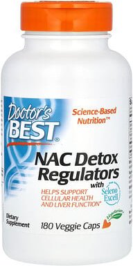 Doctor's Best, NAC Detox Regulators, NAC Detox-Regulatoren, 180 pflanzliche Kapseln