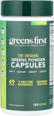 Greens First, Greens Powder Capsules, 180 Kapseln