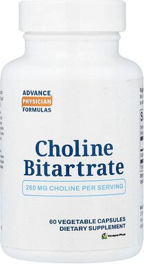 Advance Physician Formulas, Choline Bitartrate, Cholin-Bitartrat, 260 mg, 60 pflanzliche Kapseln