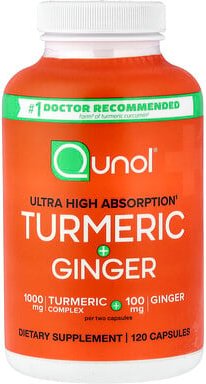 Qunol, Turmeric + Ginger, Kurkuma + Ingwer, ultra hohe Absorption, 120 Kapseln