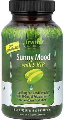 Thumbnail - Irwin Naturals, Sunny Mood® mit 5-HTP, plus Vitamin D3, 80 mit Flüssigkeit gefüllte Weichkapseln