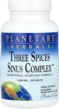 Planetary Herbals, Three Spices Sinus Complex™, 90 Tabletten