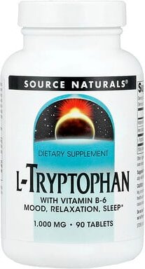 Thumbnail - Source Naturals, L-Tryptophan, 1.000 mg, 90 Tabletten