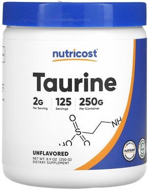 Nutricost, Taurin, geschmacksneutral, 250 g (8,9 oz.)