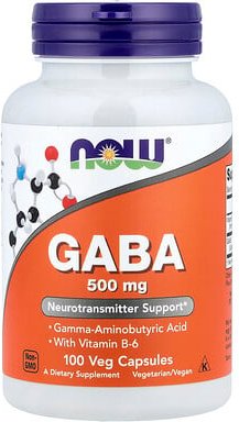 NOW Foods, GABA, 100 pflanzliche Kapseln