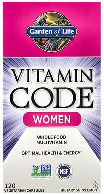 Garden of Life, Vitamin Code®, Vollwert-Multivitamin für Frauen, 120 pflanzliche Kapseln