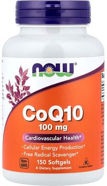 NOW Foods, CoQ10, 100 mg, 150 Weichkapseln