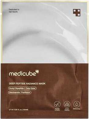 Medicube, Deep Peptide Radiance Beauty Mask, tiefenwirksame Peptidmaske, 1 Tuchmaske, 27 ml (0,91 fl. oz.)