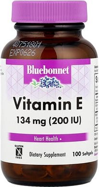 Bluebonnet Nutrition, Vitamin E, 200 IU (134 mg), 100 Weichkapseln