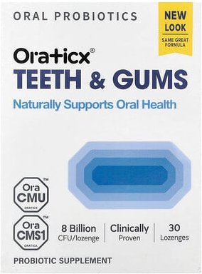 Oraticx, Teeth & Gums, Oral Probiotics, orale Probiotika, Traube, 30 Lutschtabletten