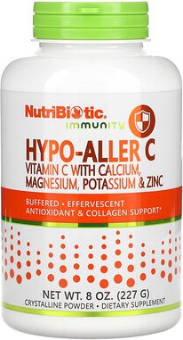 Thumbnail - NutriBiotic, Immunität, Hypo-Aller-C, Vitamin C mit Calcium, Magnesium, Kalium und Zink, 227 g (8 oz.)