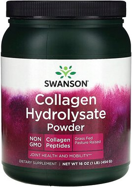 Swanson, Collagen Hydrolysate Powder, Kollagen-Hydrolysat-Pulver, 454 g (1 lb.)