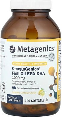 Thumbnail - Metagenics, OmegaGenics EPA-DHA 1000, Natürliche Zitrone, 120 Weichkapseln