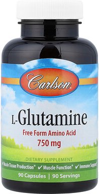 Carlson, L-Glutamin, 750 mg, 90 Kapseln